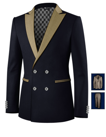 Costume 19eme with 4 Buttons,double Breasted (2 To Close)