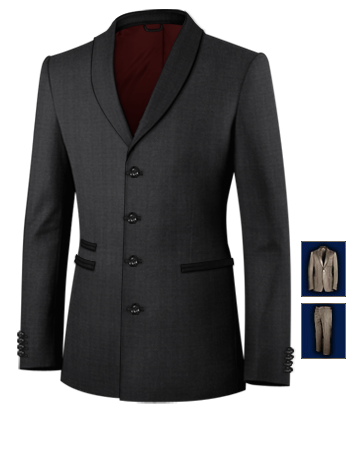 Costumes Hommes Bureau with 4 Buttons, Single Breasted