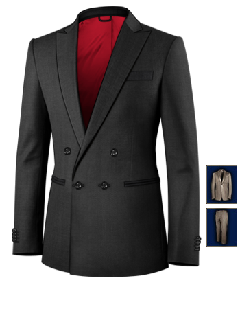 Tendance Costume Homme with 4 Buttons, Double Breasted (1 To Close)