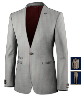 Mode Costume Et Veste Blazer Homme with 1 Button, Single Breasted