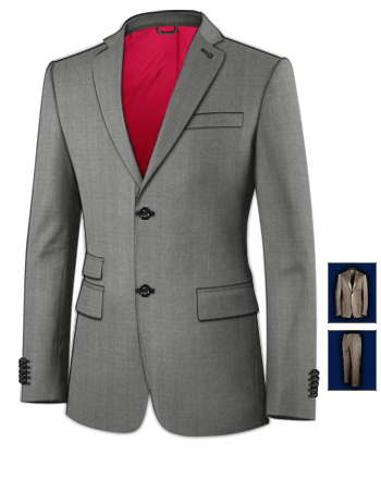 Costume Homme Italien with 2 Buttons, Single Breasted
