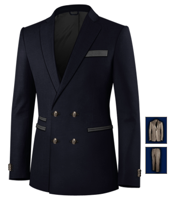 Costume Homme Mariage with 4 Buttons,double Breasted (2 To Close)