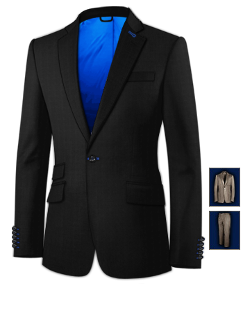 Costume Demi Mesure with 1 Button, Single Breasted