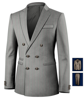 Costume De Monsieur Loyal with 6 Buttons, Double Breasted (2 To Close)