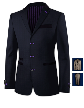 Costumes De Mari� with 3 Buttons, Single Breasted