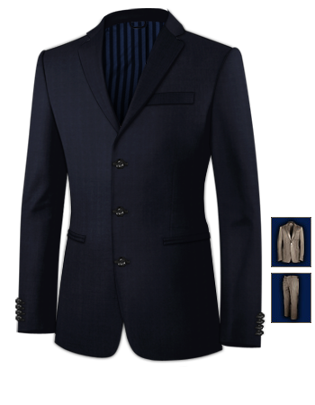 Costume De Ceremonies with 3 Buttons, Single Breasted