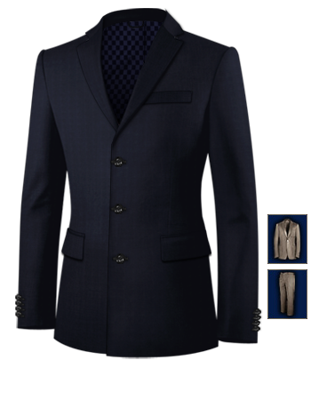 Vente Costume Toulouse with 3 Buttons, Single Breasted
