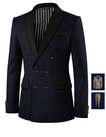 Costume Homme De Mariage with 6 Buttons, Double Breasted (2 To Close)