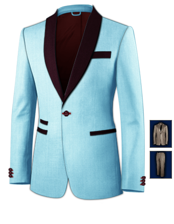 Costard Sur Mesure Maroc with 1 Button, Single Breasted