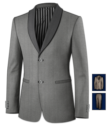 Costume Rouge Et Noir with 2 Buttons, Single Breasted