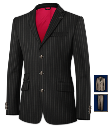Costume Homme Coupe Droite Paris with 3 Buttons, Single Breasted