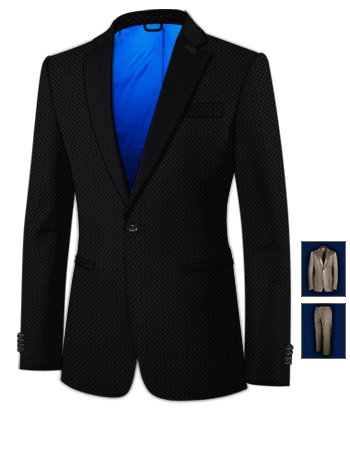 Costume Gilet Mariage with 1 Button, Single Breasted