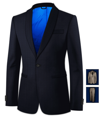 Costume Et Veste En Lin with 1 Button, Single Breasted