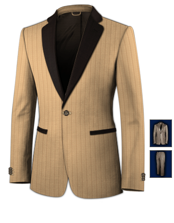 Costume Hommes with 1 Button, Single Breasted