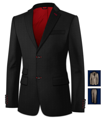 Fashion Rouge Costume De Mariage with 2 Buttons, Single Breasted