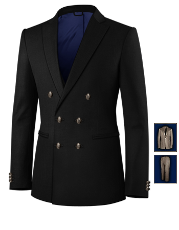 Veste Homme Sur Mesure with 6 Buttons, Double Breasted (2 To Close)