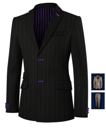 Costume Sur Mesure Versailles with 2 Buttons, Single Breasted