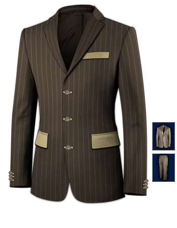 Costume De Marie Sur Avignon Veste Longue with 3 Buttons, Single Breasted