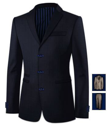 Costume Homme à L Italienne with 3 Buttons, Single Breasted
