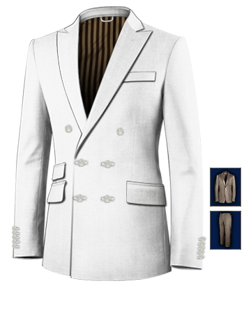 Wedding Costume Online with 6 Buttons, Double Breasted (2 To Close)