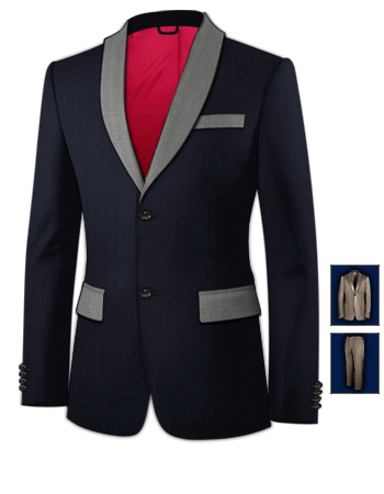 Costumes Italien with 2 Buttons, Single Breasted