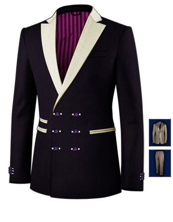 Costume Chambery with 6 Buttons, Double Breasted (3 To Close)