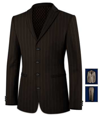 Costume Mariage Quimper with 4 Buttons, Single Breasted