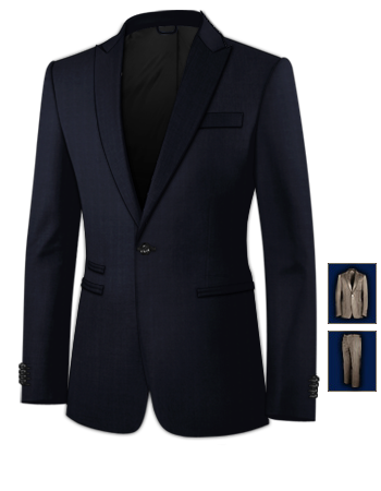 Veste De Costume Rouge with 1 Button, Single Breasted