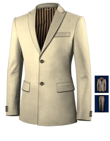 Costumes Toulon with 2 Buttons, Single Breasted