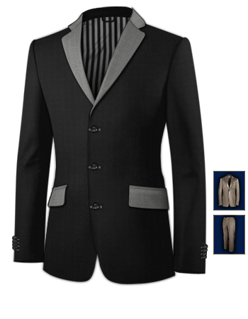 Gilets Costume with 3 Buttons, Single Breasted