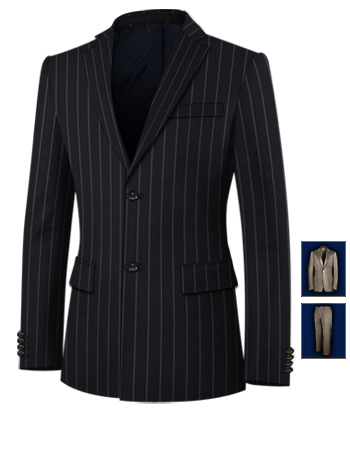 Promotion Marseille Costume Homme with 2 Buttons, Single Breasted
