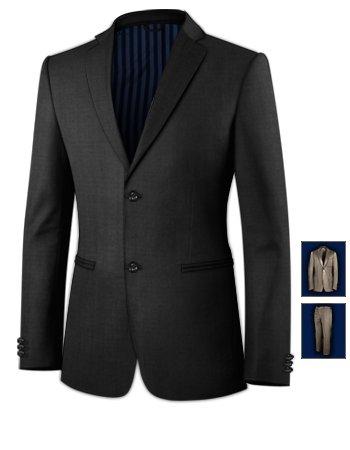 Costume Anglais with 2 Buttons, Single Breasted