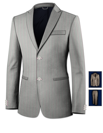 Costume Mari� Bleue with 2 Buttons, Single Breasted