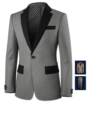 Costume Italien Sur Mesure Italie with 1 Button, Single Breasted