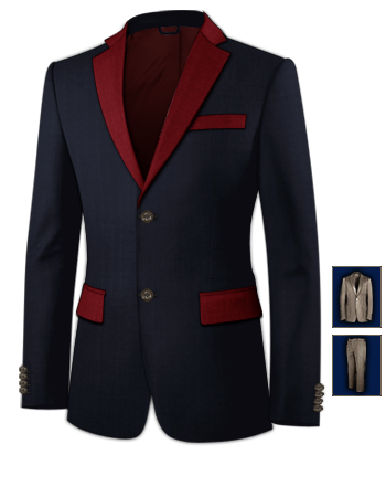 Gillet 20 Costume with 2 Buttons, Single Breasted