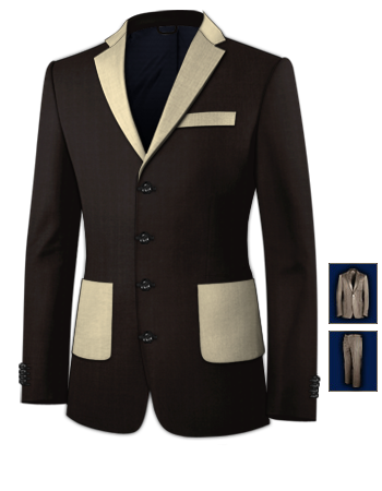 Costume Homme T58 with 4 Buttons, Single Breasted