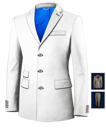 Costume Classe Beige Homme with 3 Buttons, Single Breasted