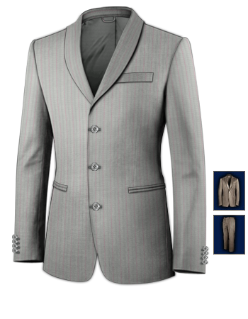 Costumes Perpignan with 3 Buttons, Single Breasted