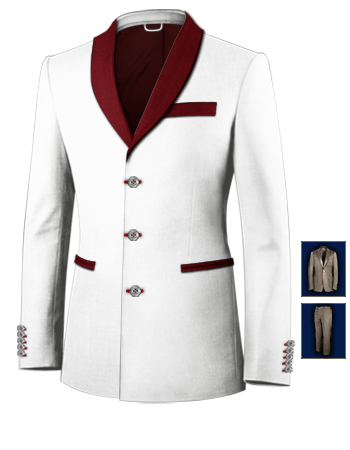 Costumes Strasbourg with 3 Buttons, Single Breasted