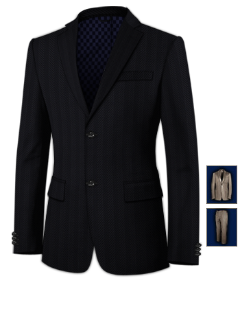 Veste Cole Ch�le Sur Meusure En Ligne with 2 Buttons, Single Breasted