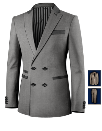 Magasin Costume Mari� Paris with 4 Buttons,double Breasted (2 To Close)