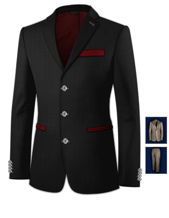 Costume Pour Homme Bleu Electrique with 3 Buttons, Single Breasted