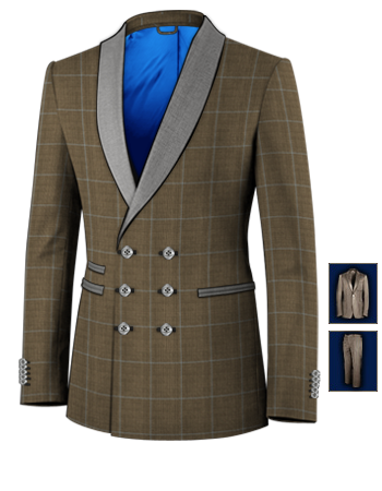 Costume Pour Homme Mariage with 6 Buttons, Double Breasted (3 To Close)