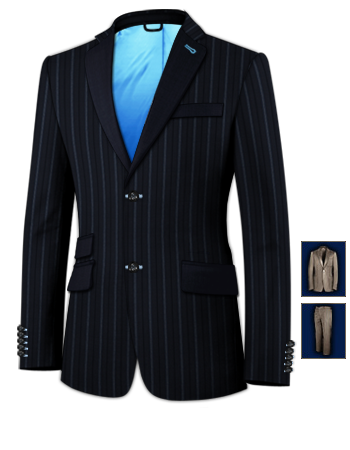 Costume Gris 3 Piece with 2 Buttons, Single Breasted
