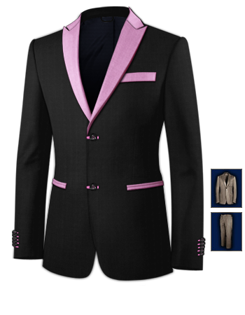 Costume Italiens with 2 Buttons, Single Breasted