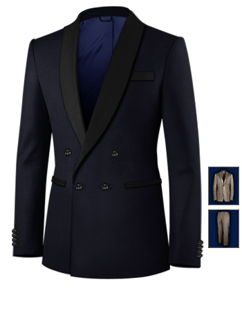 Costume D ét� Pour Homme with 4 Buttons, Double Breasted (1 To Close)