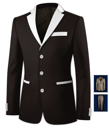 Costumes Pas Chers with 3 Buttons, Single Breasted