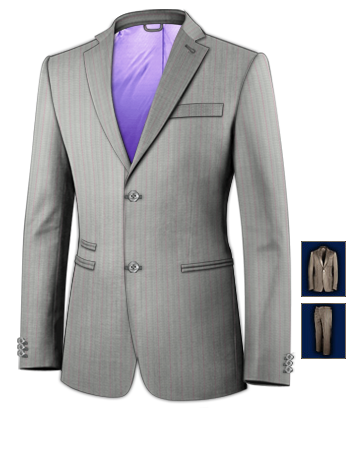 Costume Sur Internet with 2 Buttons, Single Breasted