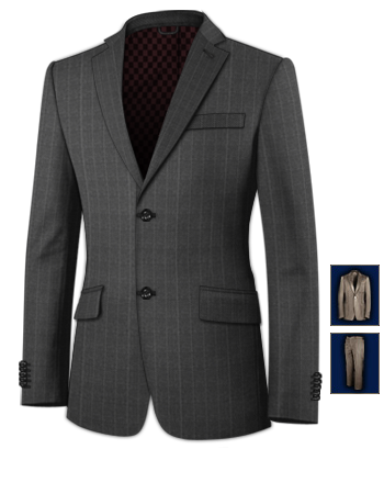Costumes Hommes De Marque Italien with 2 Buttons, Single Breasted