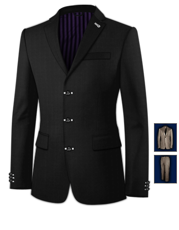 Costumes Mariage Lille with 3 Buttons, Single Breasted